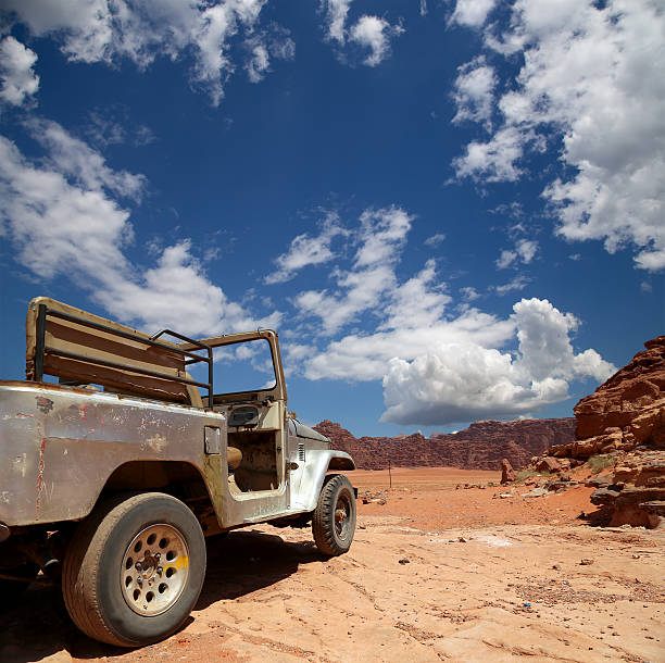 istock Car in the Wadi Rum Desert --Jordan 467501034