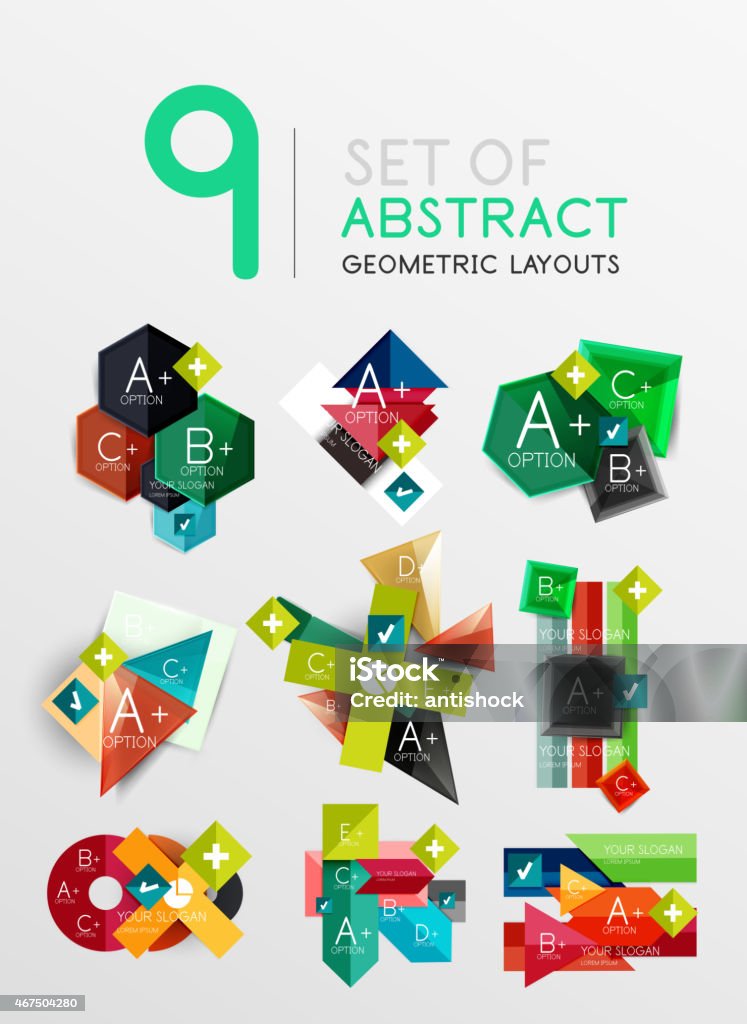 Modern Layout Paper Modern Paper Info Banner Layout Set Stock Illustration - Download Image ...