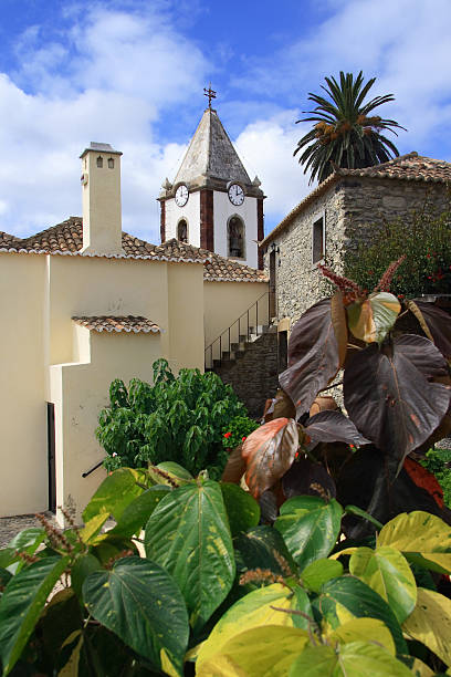 Portugal Madeira Porto Santo Columbus' house and courtyard stock photo