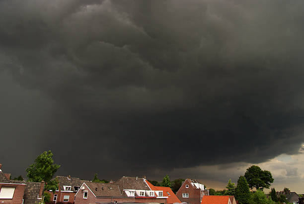 istock Heavy thunderstorm over the city 467508422
