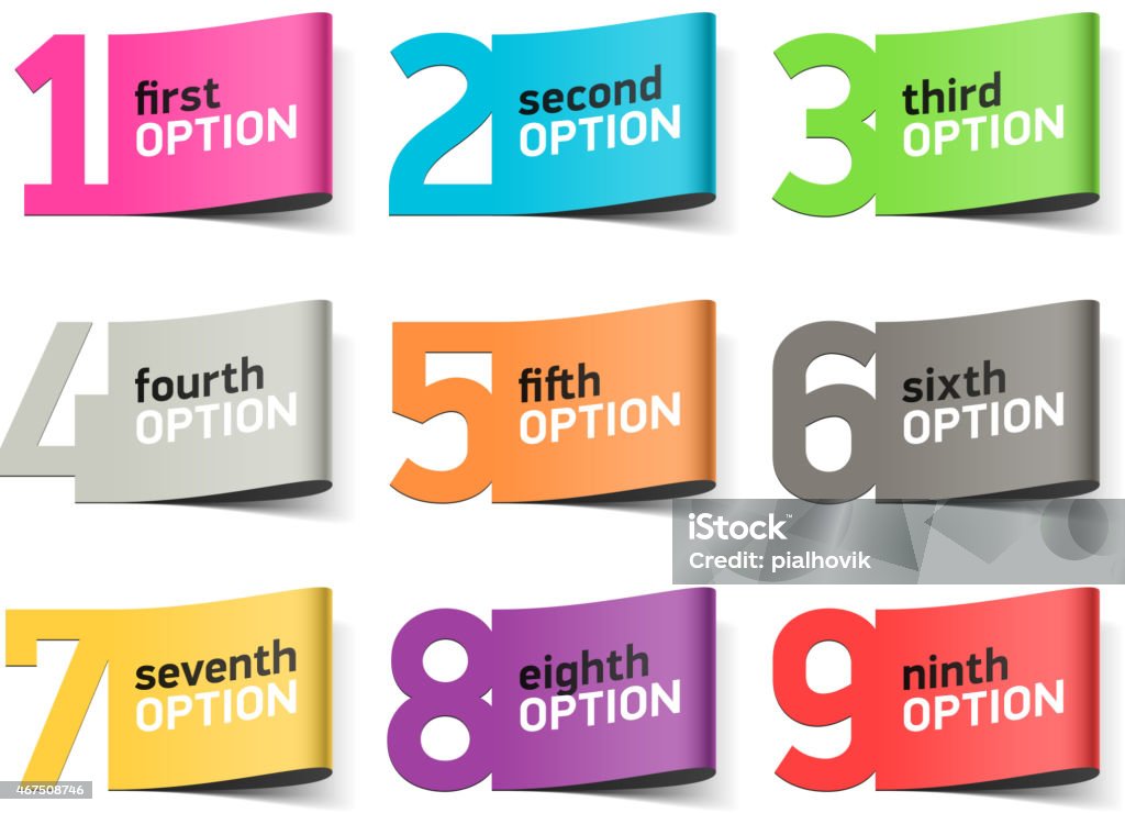 Options numbers Infographics element. Vector illustration with transparent effect. Eps10. 2015 stock vector