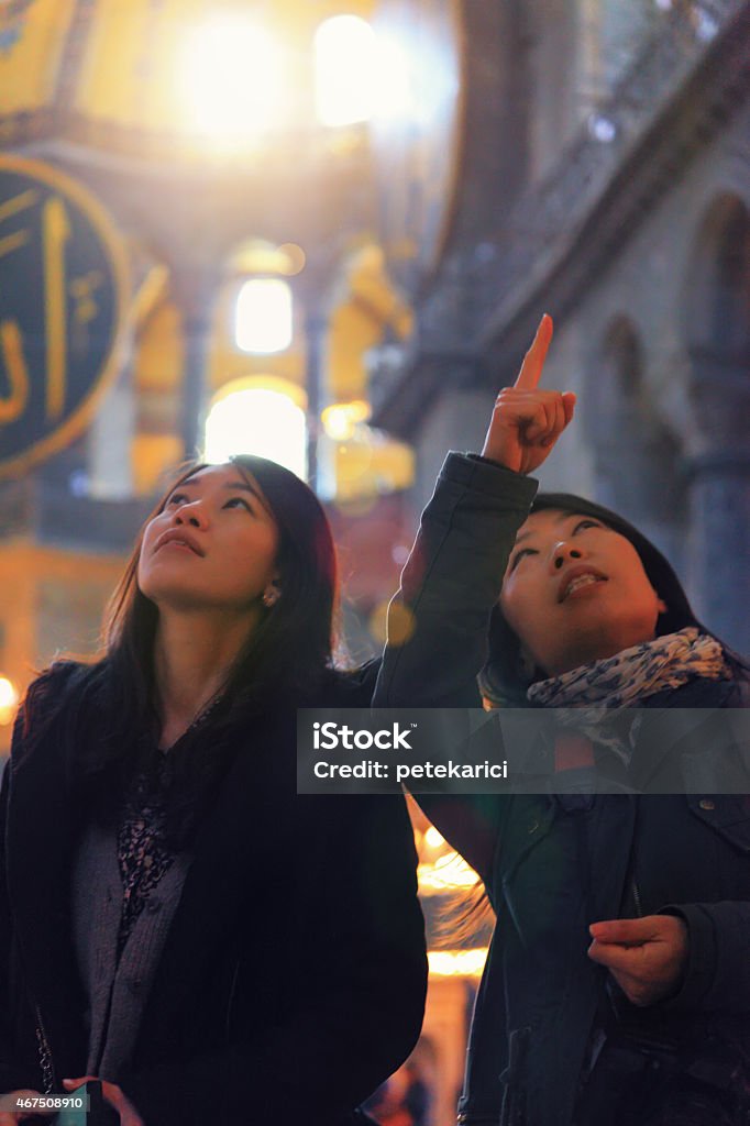 Korean Ladies in The Hagia Sophia  20-24 Years Stock Photo