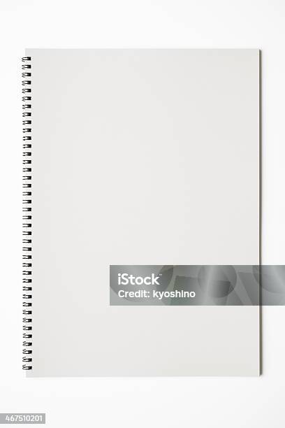 孤立した空の Sketchbook のショットを白背景 - スケッチブックのストックフォトや画像を多数ご用意 - スケッチブック, リングノート, 紙