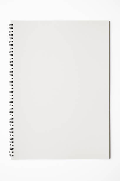 istock Isolated shot of opened blank sketchbook on white background 467510201