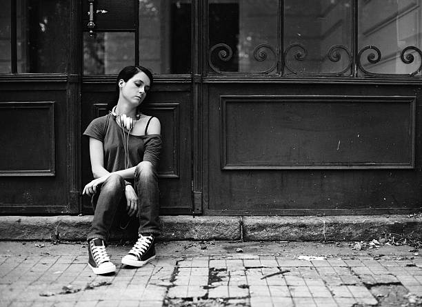 Girl outside - copyspace