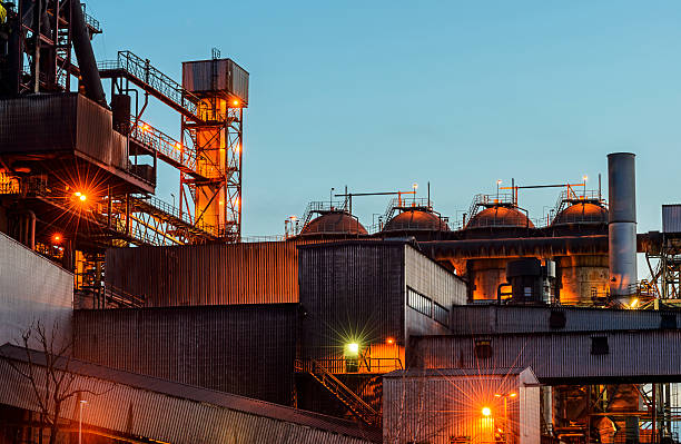 istock Blast furnaces at dusk 467512314