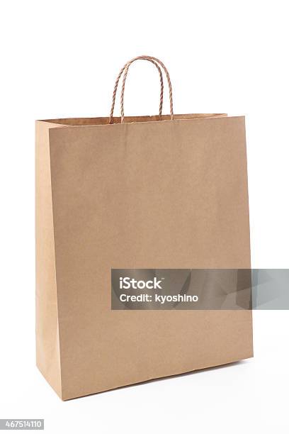 絶縁ショット茶色の紙の白い背景の上のショッピングバッグ - 2015年のストックフォトや画像を多数ご用意 - 2015年, からっぽ, カットアウト