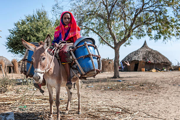 Nomad woman stock photo
