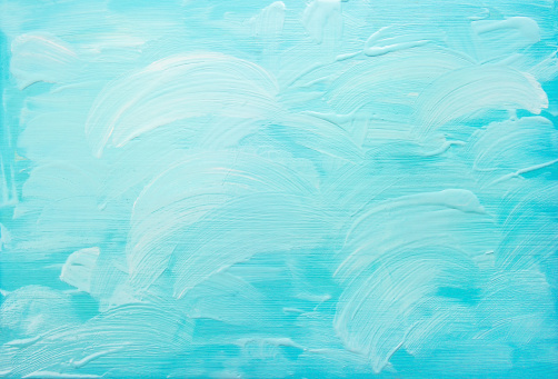 turquoise blue abstract acrylic hand painted background