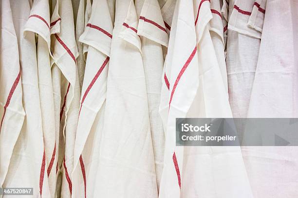 Tea Towels Stock Photo - Download Image Now - Dish Towel, In A Row, Brightly Lit