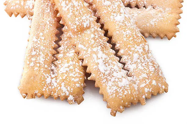 Tipical italian cake "Chiacchere" for carnival partty