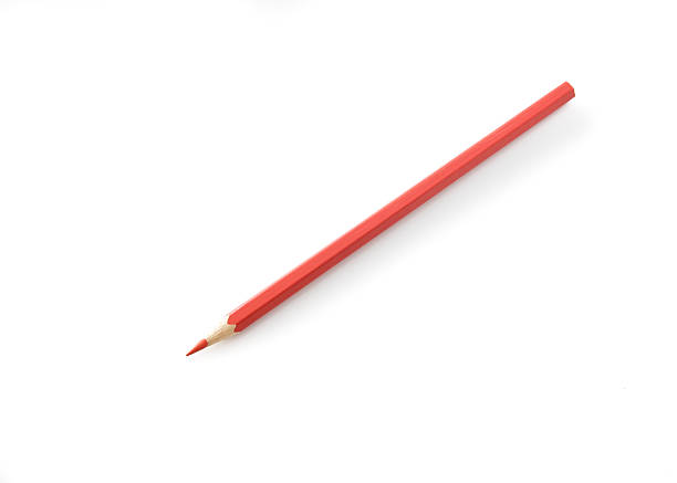 istock Red colour pencil isolated on white background 467525058