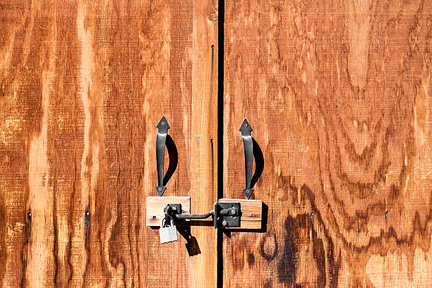 istock Locked Wooden Doors 467526697