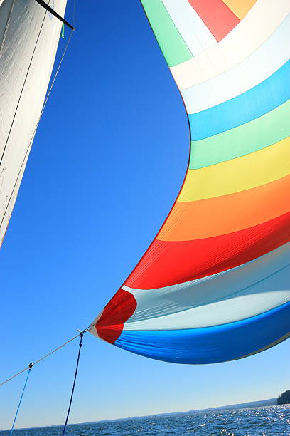 istock The wind has filled colorful spinnaker sail 467531857