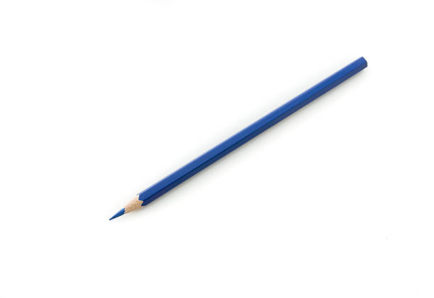 istock Blue  colour pencil isolated on white background 467532884