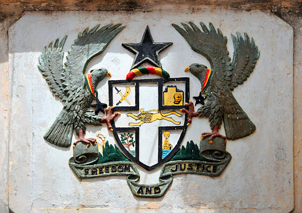 istock Ghana coat of arms, Cape Coast, Ghana 467534321
