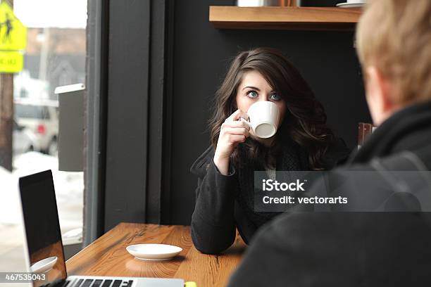 Sipping And Talking Stock Photo - Download Image Now - Adult, Bonding, Coffee - Drink