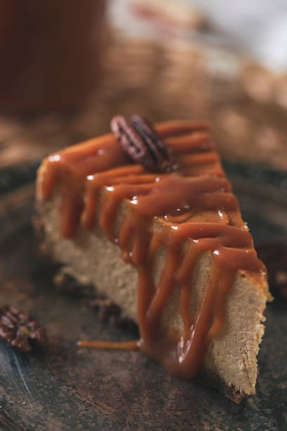 istock Pumpkin cheesecake with caramel sauce 467537446
