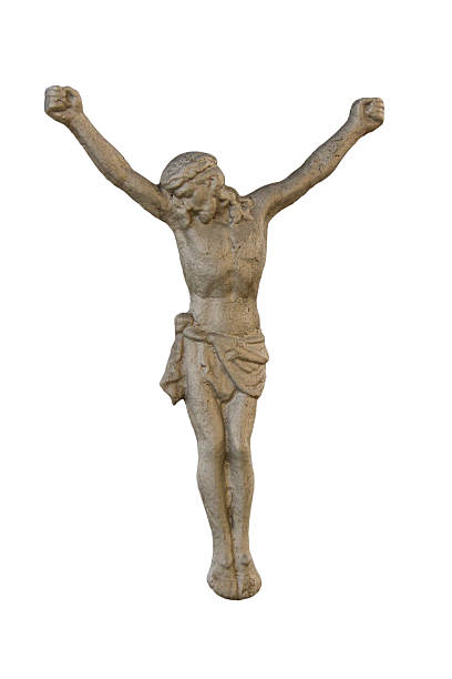 istock crucifixion of Jesus on a white background 467537938