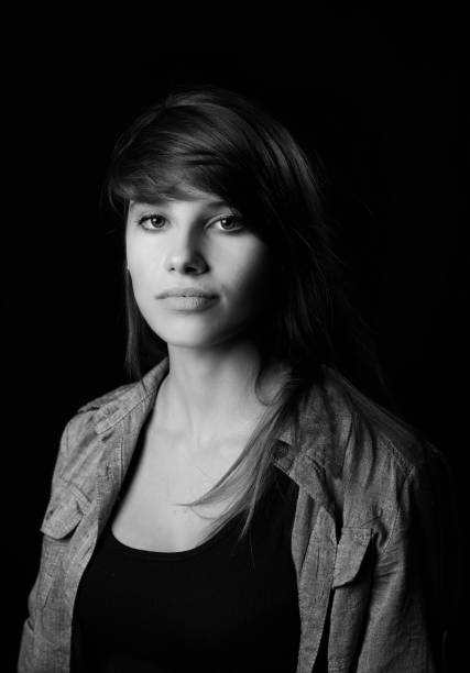 istock Beautiful Woman Portrait. Black and White 467538264