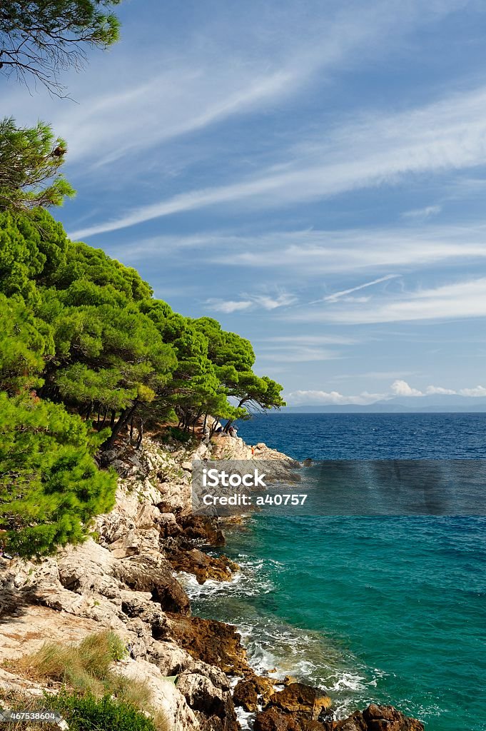 Makarska riviera Splendid seacoast of Croatia (Makarska riviera, Brela)  2015 Stock Photo