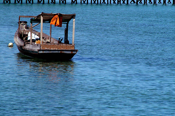 istock wooden boat is docked 467538686