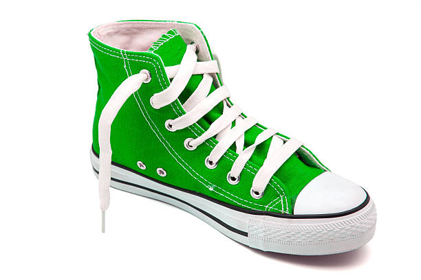 istock Green sports shoes 467540160