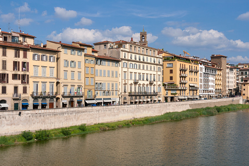 Florence Arno river embankment