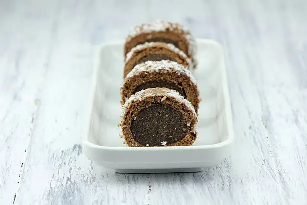 truffle cakes on a plate 