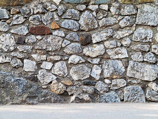 istock Abstract concrete, weathered with cracks and scratches. Landscap 467545418