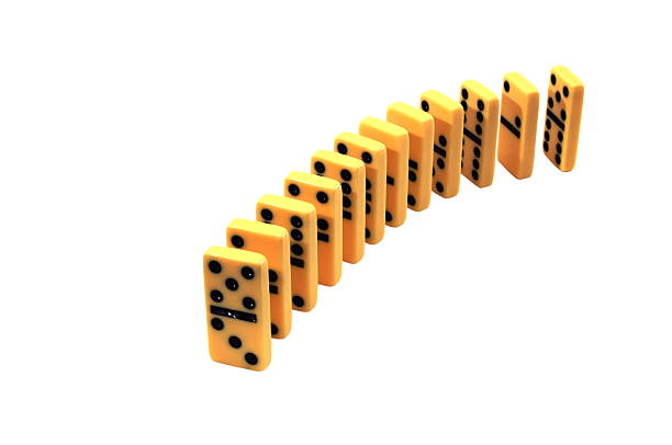 istock Row of domino tiles 467545612