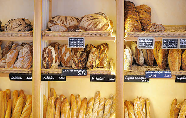 istock Freshly baked breads in French bakery 467546452
