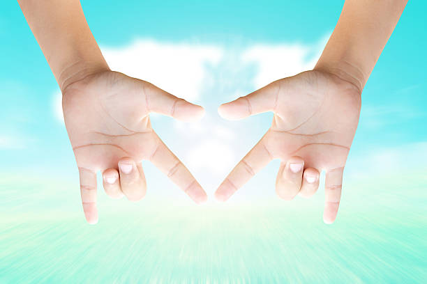 istock Love World concept. Two hands made into a heart shape. 467549482