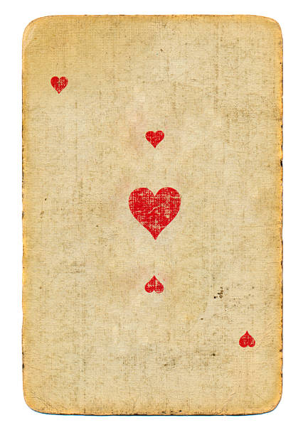 istock old playing card ace of hearts paper background 467550894