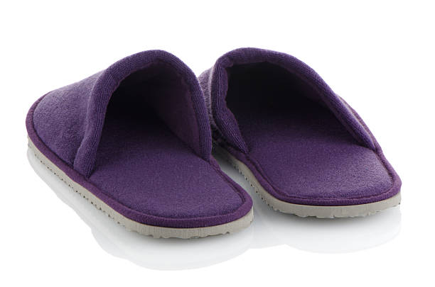 istock Pair of purple slippers 467554960