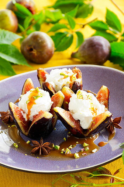 istock Baked figs with caramel and spices. 467558694