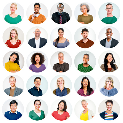Portrait of Group Diversity People Community Happiness Concept