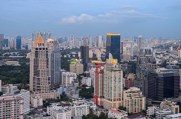 istock Bangkok city night view with nice sky 467560115