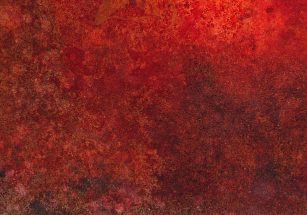 istock Deep red textured background of watercolors 467560420
