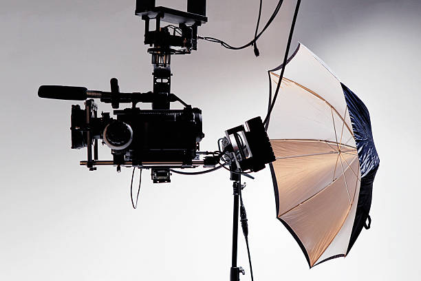 istock Movie Camera on Film Set 467567381