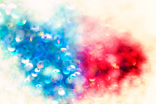 istock Abstract blue and red lights hearts background. 467567814