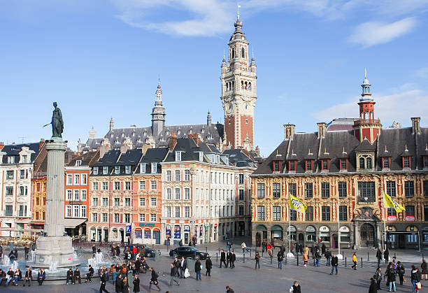 Central Place General de Gaulle in Lille, France. stock photo