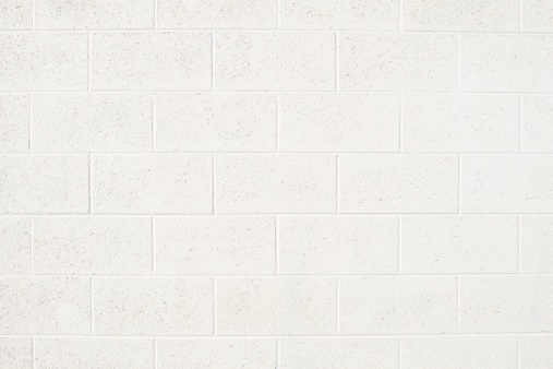 Cinderblock Wall Painted Off White