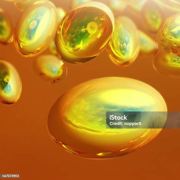 Closeup De Cápsulas De Óleo De Peixe Gel - Fotografias de stock e mais imagens de Amarelo - Amarelo, Cuidados de Saúde e Medicina, Cápsula