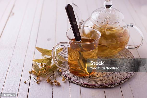 Fresh Herbal Tea With Linden Stock Photo - Download Image Now - 2015, Antioxidant, Backgrounds