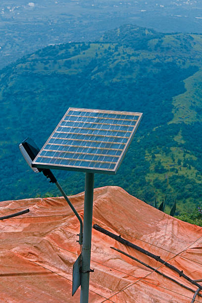 istock Street Light and solar pannel 467575899