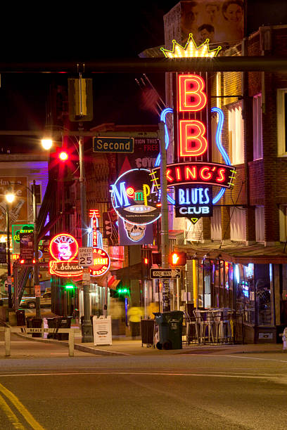 Memphis, Tennessee, USA - January 7, 2015: The famous Beale Streetin Downtown Memphis, Tennessee. It is a significant location in the city's history, as well as in the history of the blues. Today, the blues clubs and restaurants that line Beale Street are major tourist attractions in Memphis
