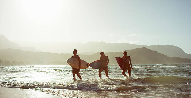 istock Friends Surfing in the Sunset 467577374