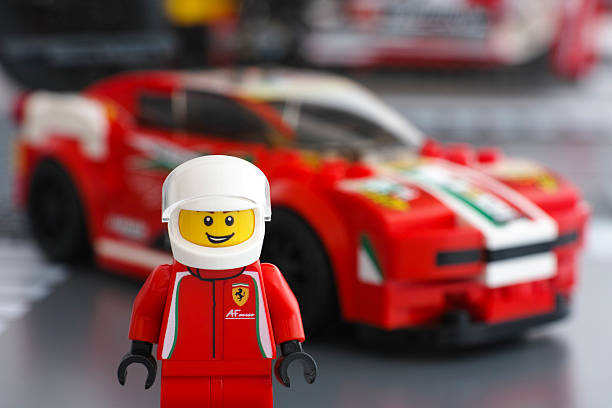 レゴフェラーリ・458 イタリア gt2 ドライバナマズ - formula one racing auto racing car sports race ストックフォトと画像