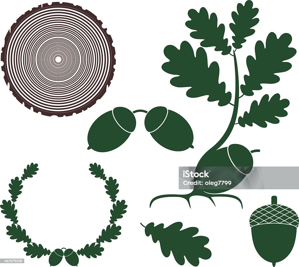 Abstract Oak Vector Oak Stock Illustration - Download Image Now - 2015, Abstract, Acorn ...